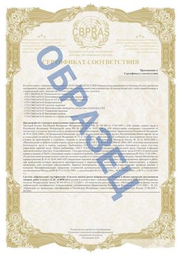 Образец Приложение к СТО 01.064.00220722.2-2020 Южноуральск Сертификат СТО 01.064.00220722.2-2020 